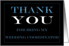 Wedding Coordinator Thank you card