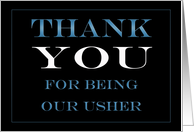 Usher Thank you card