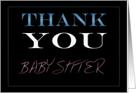 Babysitter, Thank You card