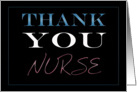Nurse Thank You card