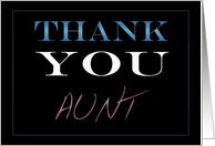 Aunt, Thank You card