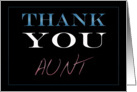 Aunt, Thank You card
