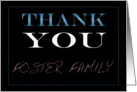 Foster Family Thank You card