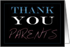 Parents, Thank You card