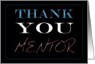 Thank You Mentor card