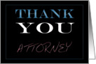 Thank You Attorney card