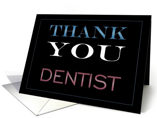 Thank You Dentist card (442840)