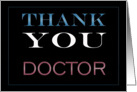 Thank You Doctor card