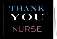 Thank You Nurse card