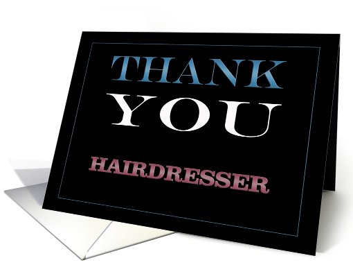 Thank You Hairdresser card (442845)