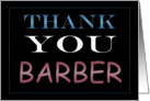 Thank You Barber card