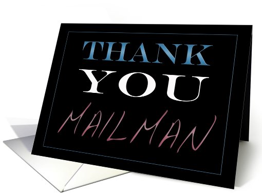 Thank You Mailman card (442852)