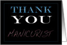 Thank You Manicurist card