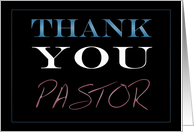 Thank You Pastor card