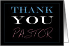 Thank You Pastor card