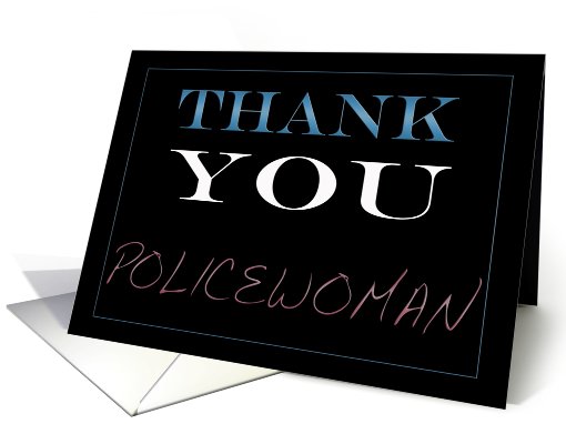 Thank You Policewoman card (442874)