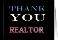 Thank You Realtor card