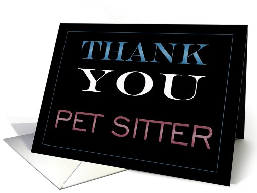 Thank You Pet Sitter card (442884)