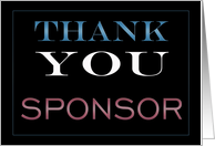 Thank You Sponsor card