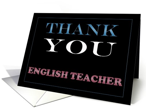 Thank You English Teacher card (442887)