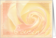 Cousin, I miss you, Heart of the Rose card