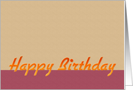 Happy Birthday card