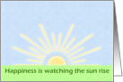 Sunrise Happiness card