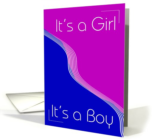 Twins Announcement -boy & girl- card (454061)