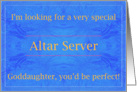 Goddaughter, be a very special Altar Server card