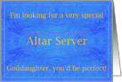 Goddaughter, be a very special Altar Server card