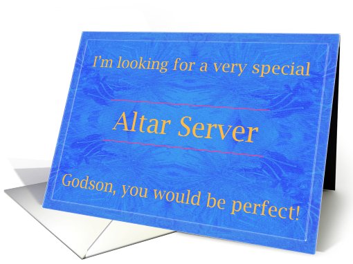 Godson, be a very special Altar Server card (455350)