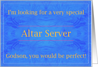 Godson, be a very special Altar Server card