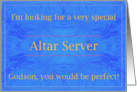 Godson, be a very special Altar Server card