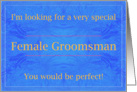 Perfect Female Groomsman card