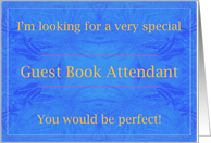 Perfect Guest Book Attendant card
