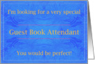 Perfect Guest Book Attendant card