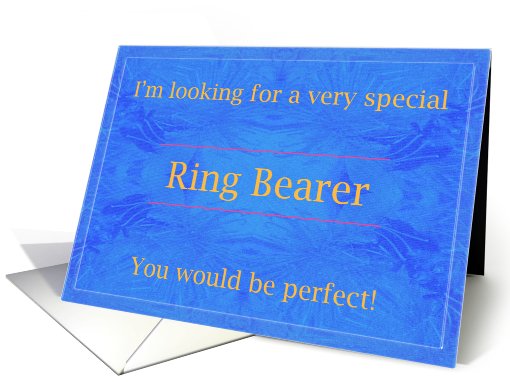 Perfect Ring Bearer card (455594)