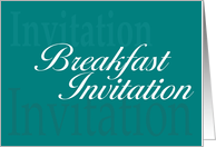 Breakfast Meeting Invitation card