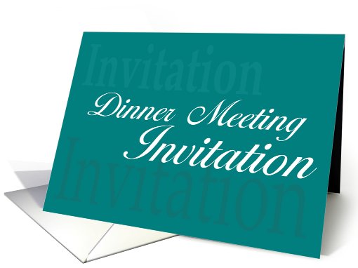 Dinner Meeting Invitation card (456900)