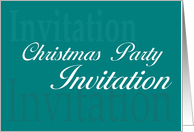 Christmas Party Invitation card