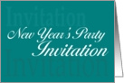 New Year’s Party Invitation card