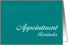 Appointment Reminder card