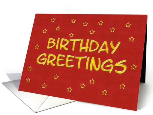 Birthday Greetings card (456938)