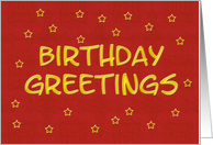 Birthday Greetings card