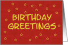 Birthday Greetings card
