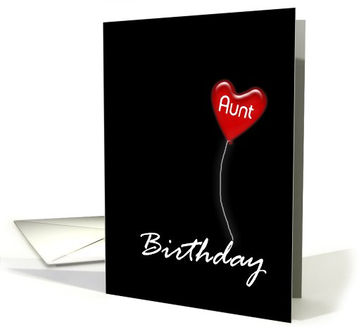 Aunt, Happy Birthday Balloon card (459981)