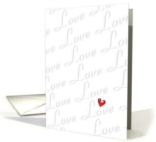 White Love and Red Heart card (462039)