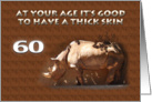 Funny Rhino 60th Birthday card