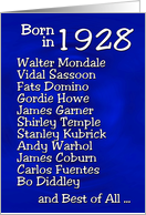 Born in 1928, Happy Birthday card