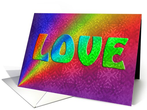 Rainbow Love card (464609)